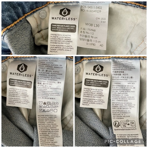 *NEW* LEVI’S 38x30 SLIM FIT 511™ MEN'S JEANS - Picture 11 of 13